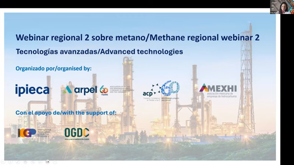Webinar Ipieca-Arpel-ACP-AMEXHI sobre Tecnologías avanzadas
