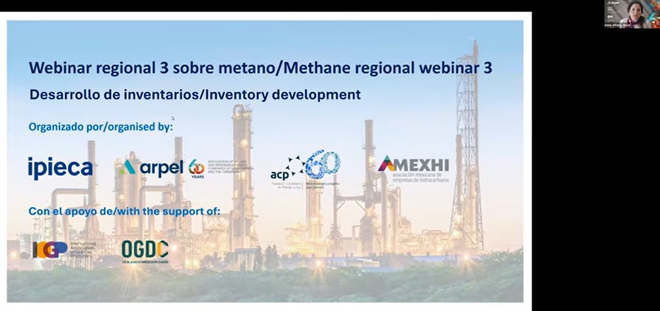Webinar Ipieca-Arpel-ACP-AMEXHI sobre Desarrollo de inventarios